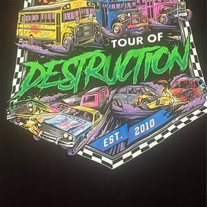 Tour of Destruction Port & Company T-Shirt Mens 3XL Black UV Glow Graphic
